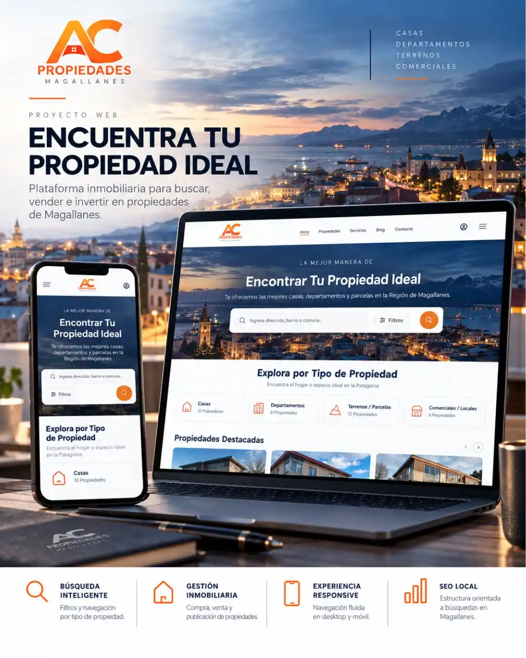 AC Propiedades: Portal inmobiliario